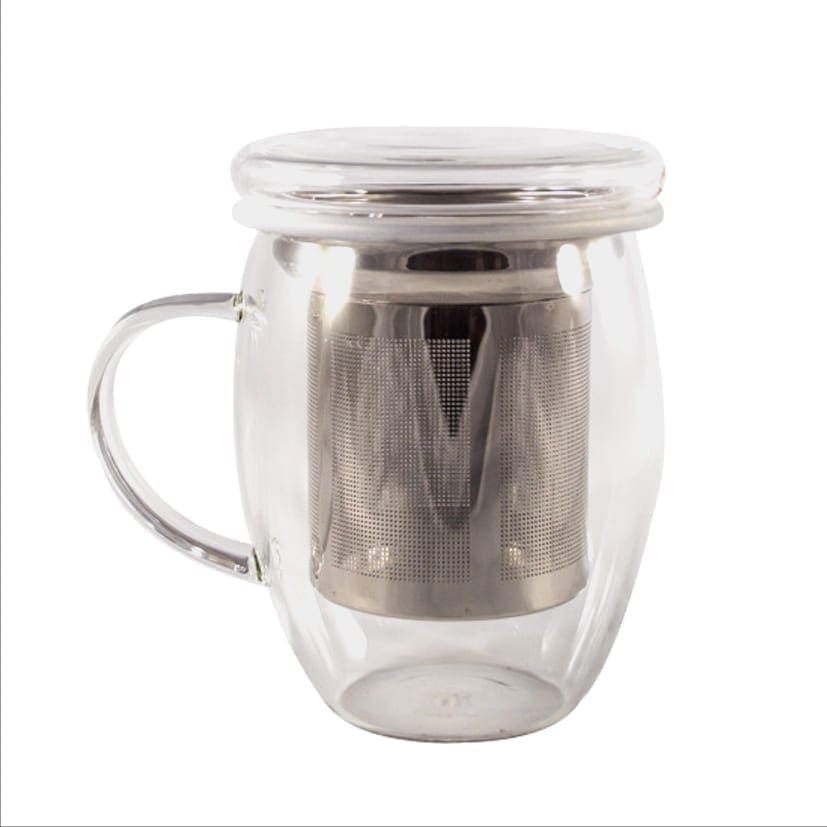 Mug de cristal para té
