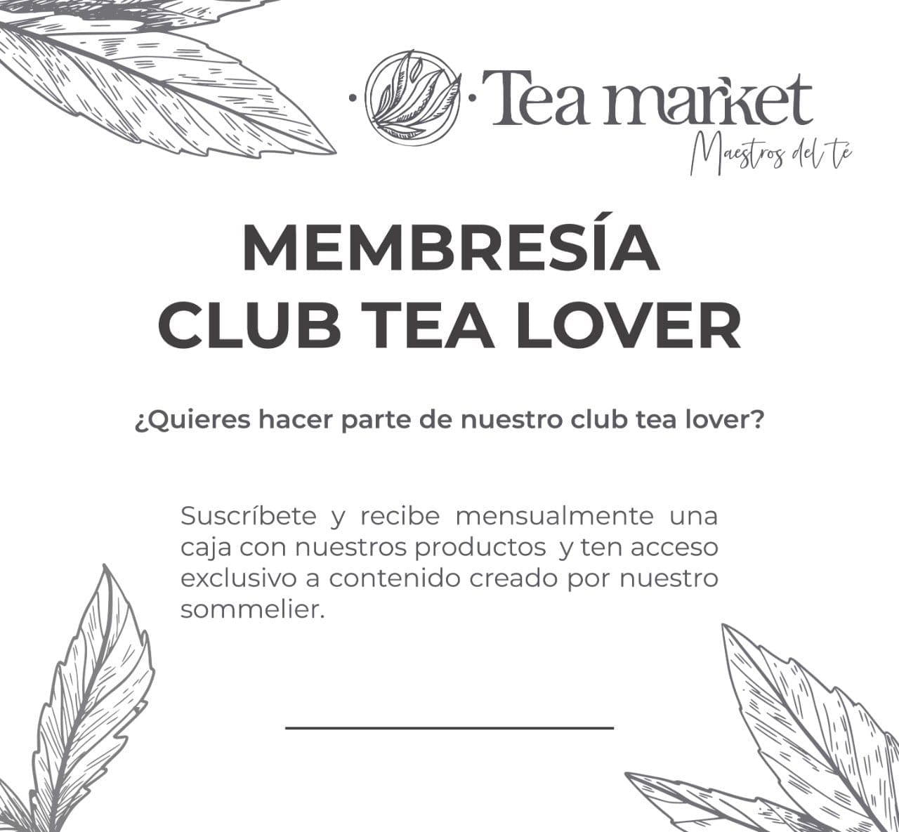 Sociedad del Té – Membresía Tea Market